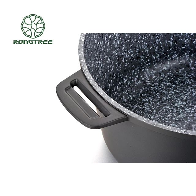 Hot Selling 24cm Aluminum Foil Casserole Pot High Quality Nonstick Kitchen Cooking Pots with Custom Logo Casseroles Pan Set