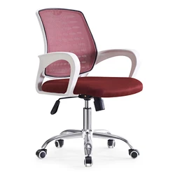 Factory Low price good quality mid back mesh swivel office staff chair with nylon base