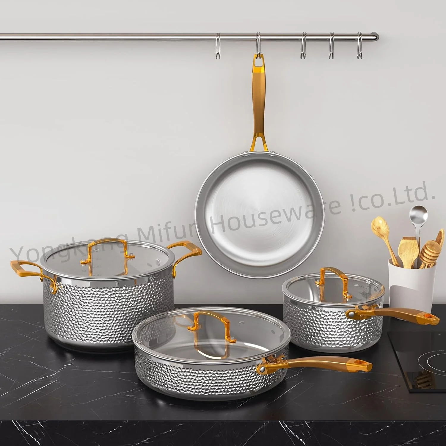 New design Lightweight Modern stype household kitchen non-stick Kitchenware sets