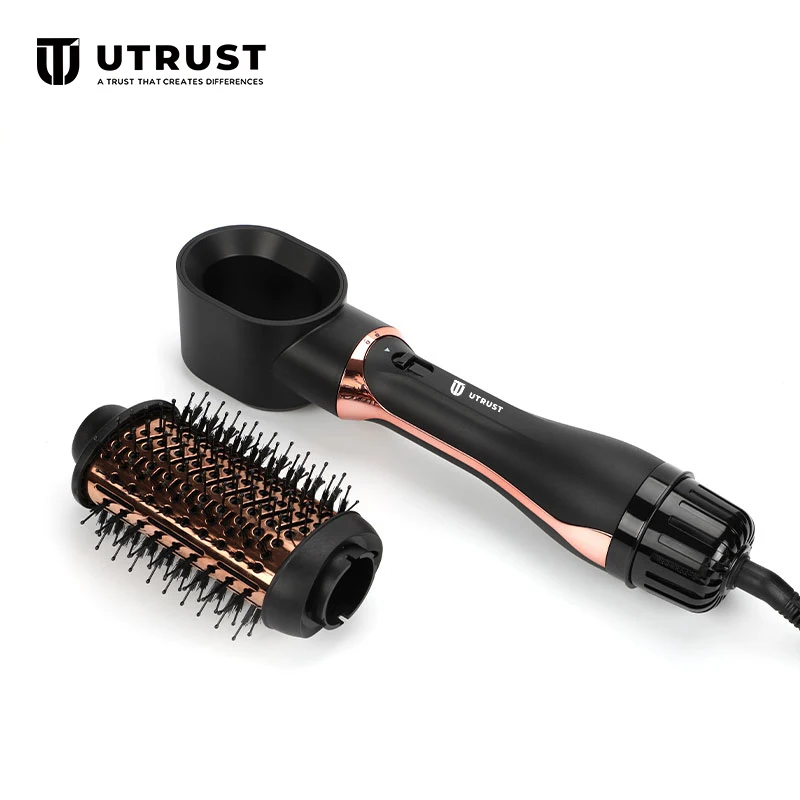 Multi Functional Hair Brush Hot Air 5 In 1 Hair Straightener Blow Electric Blowout Brush (1600093188468)