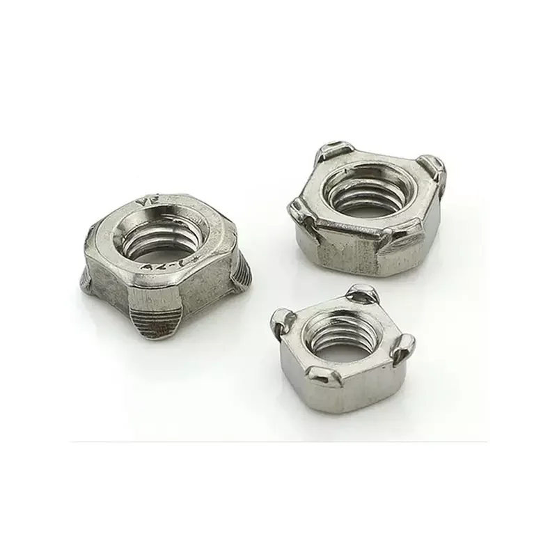 m2.5-m160;1/4'-4' Nickel Plated cylindrical round welded nut metal iron weld nut 304 welded eye bolt with nut
