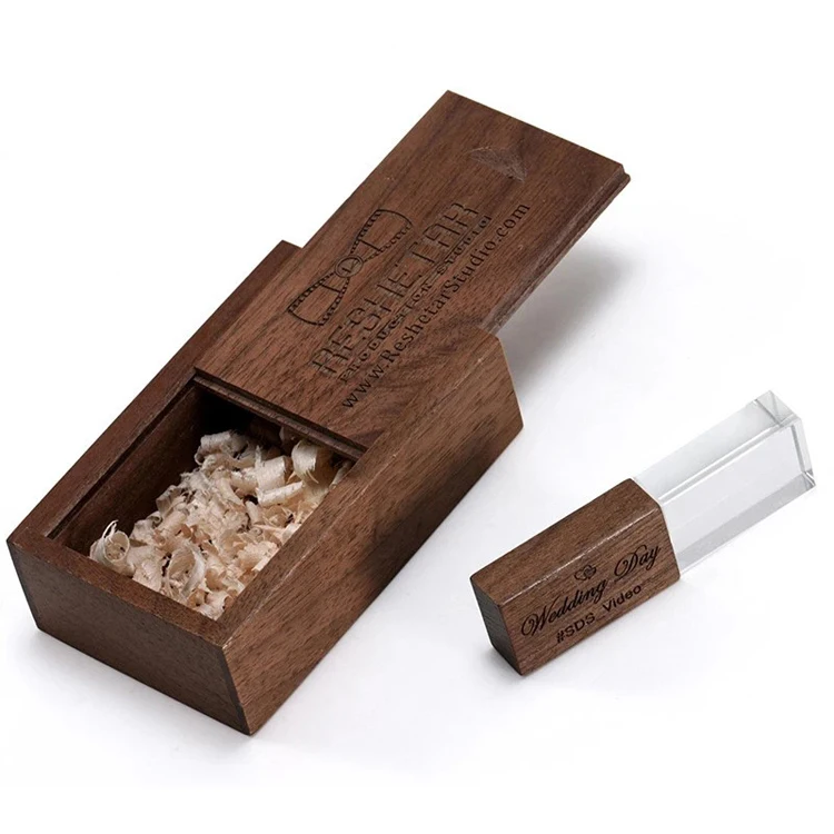 Custom Gift Box USB Stick 8GB 16GB 32GB 64GB High Speed 3.0 Crystal USB Flash Drive