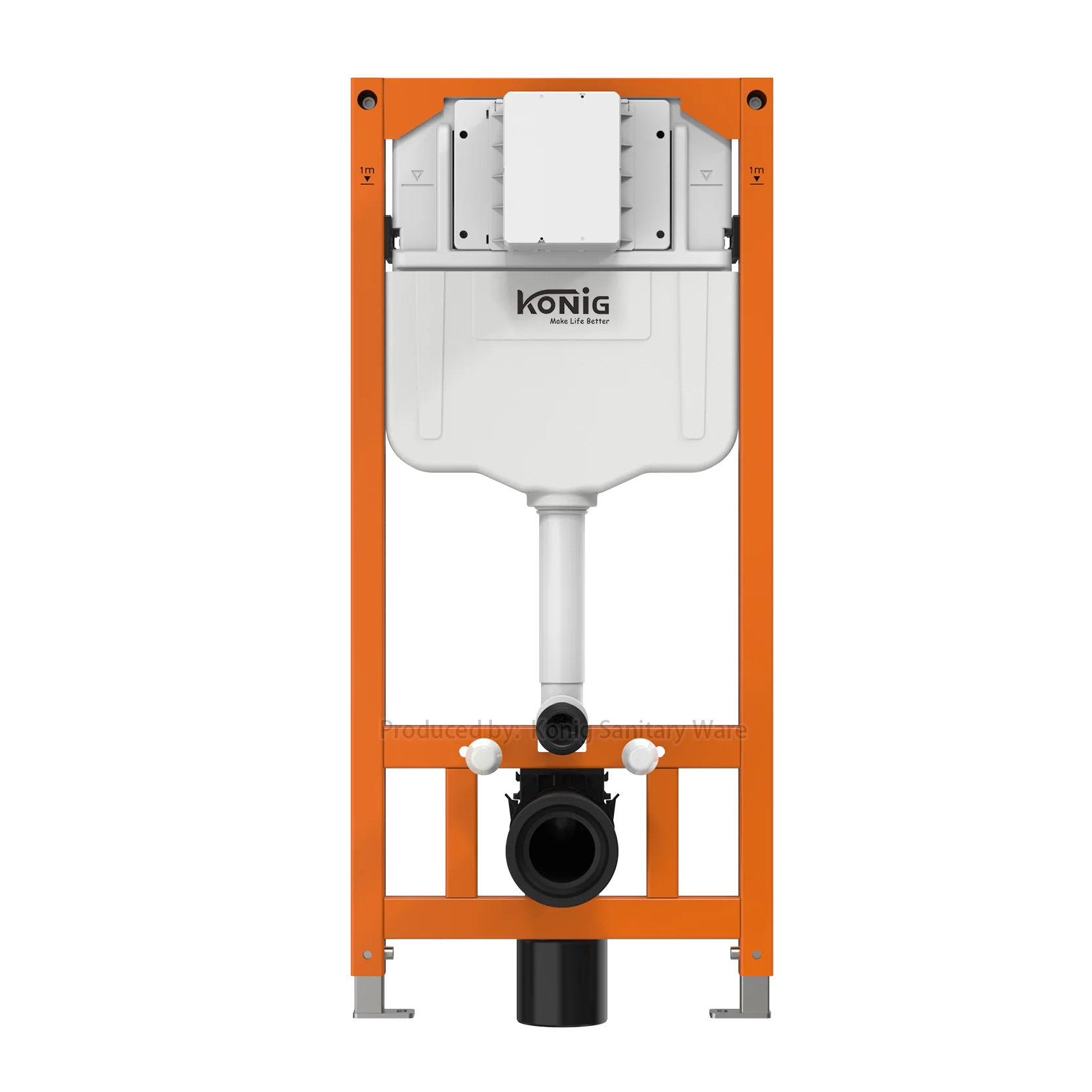 Bathroom Wall Hung Toilet Hidden Dual Flush Cistern Concealed Water Tank With Frame