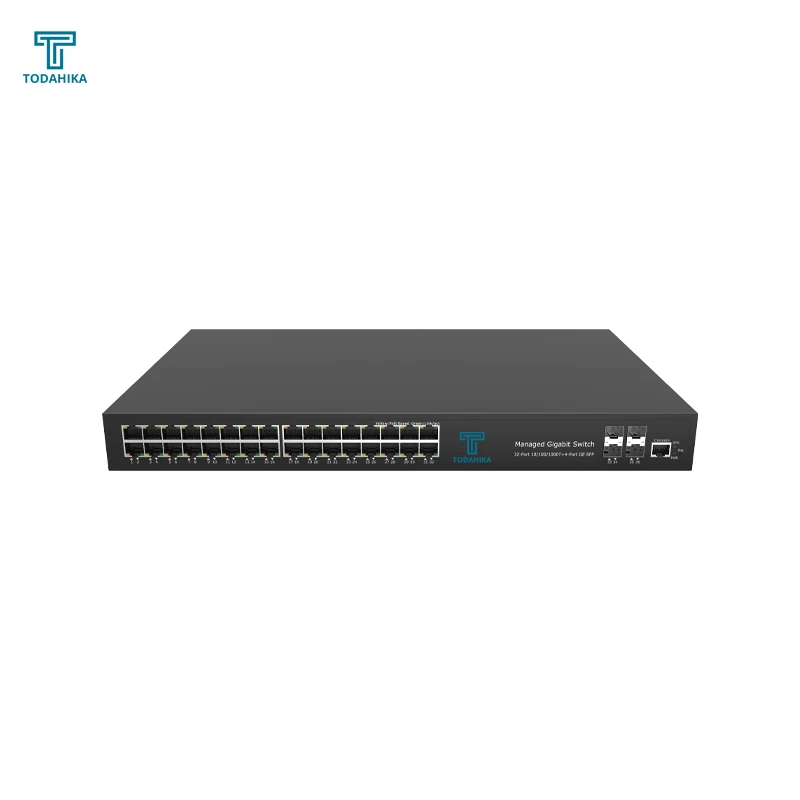 4 x Gigabit SFP 32 x 10 100 1000Base T Power Supply AC100 240V  36 port ethernet switch