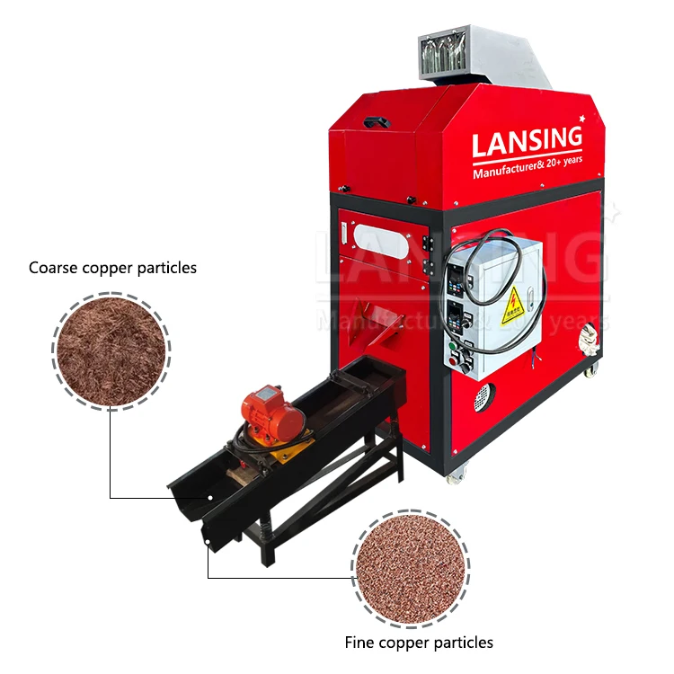 50-80kg/h Cable Granulator Copper Shredder Small Waste Cable Scrap Metal Recycling Equipment Mini Copper Wire Granulator