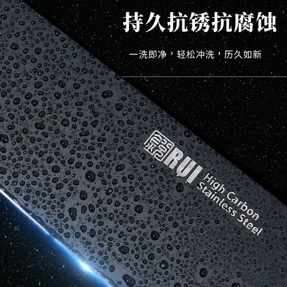 RUI Kitchen Knife Set Stainless Steel  Chef Cleaver Knife  for Home Food Baby Cutting Colorful Slicing Knife