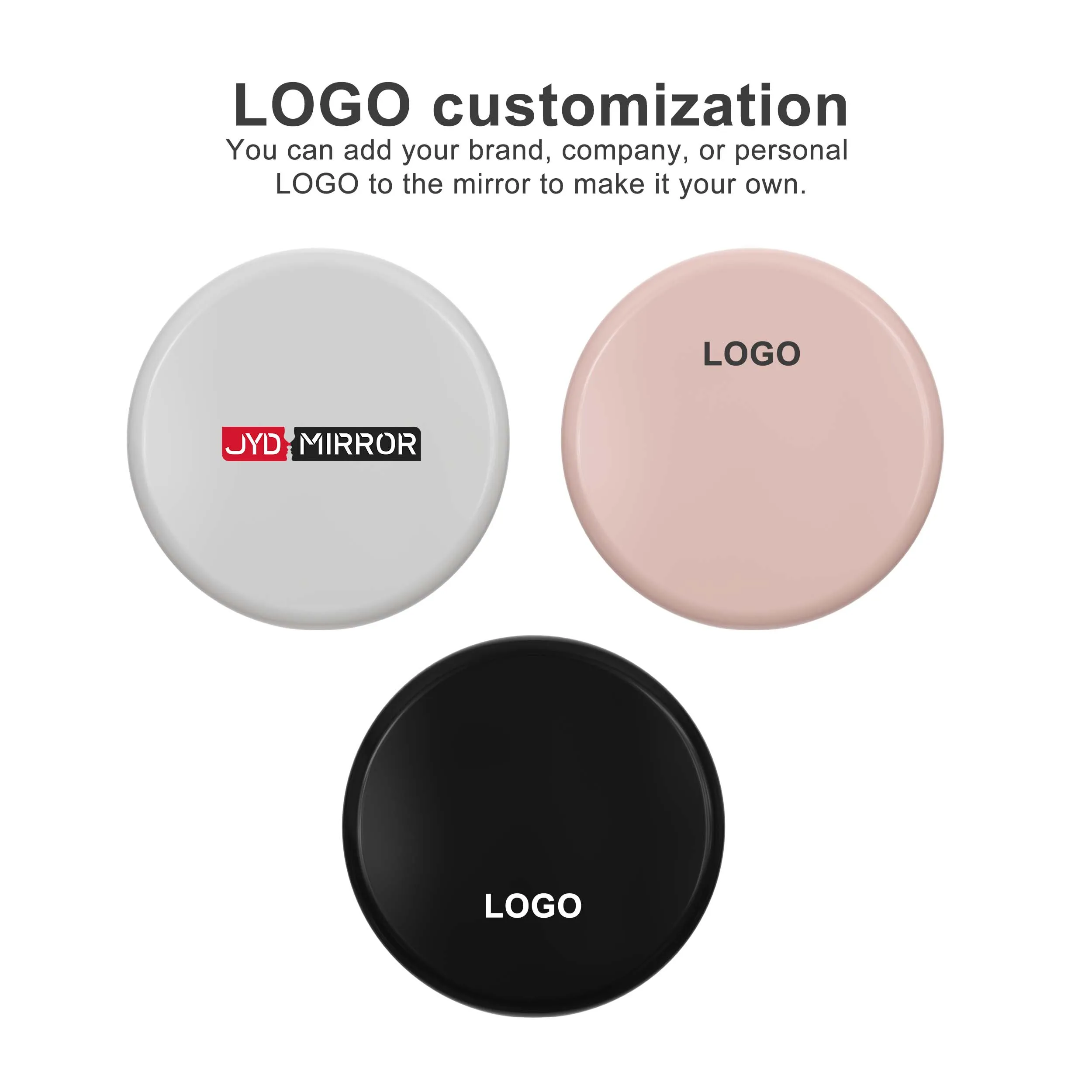 High Quality Bulk Folding Round Gift Custom Logo Beauty Cosmetic Travel Portable Compact Mini Small Make Up Makeup Pocket Mirror