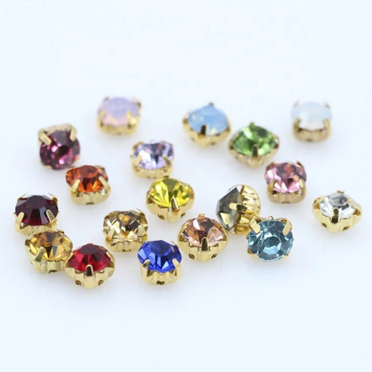 
Factory Wholesale Price Crystal Sew On Applique Trim Sew On Rhinestone 