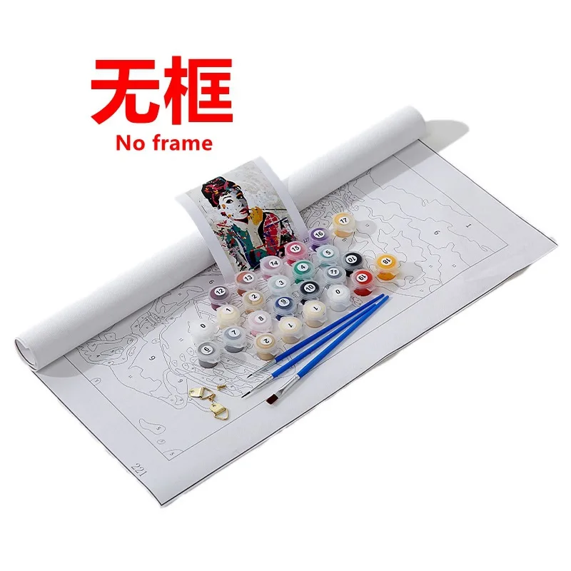 2022 Newest Funny Art Sea DIY Digital Painting Oil Canvas Painting With Combo Frame