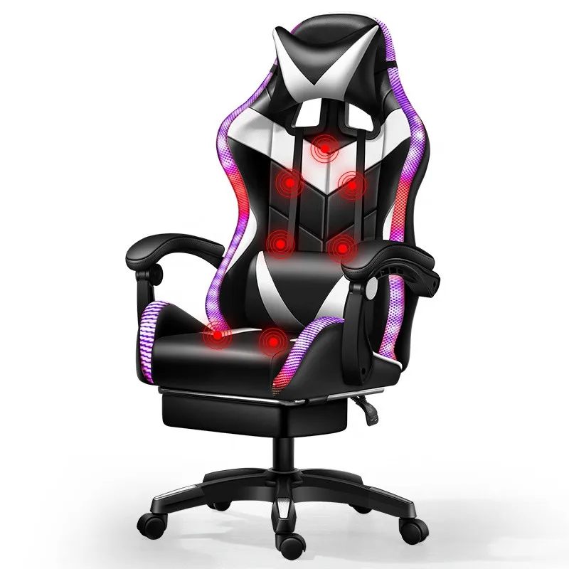 china alibaba oem big and tall workstation shanghai custom logo  led pc black white gaming chair for girls