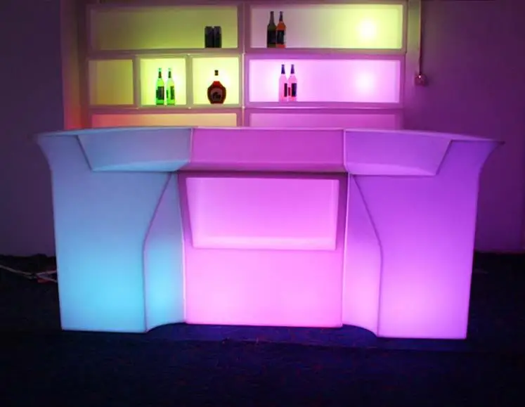 Wedding Boat Outdoor Event Party Rental Furniture Color Changing Boat Shape  Led Ice Well Mobile Mini bar Counter