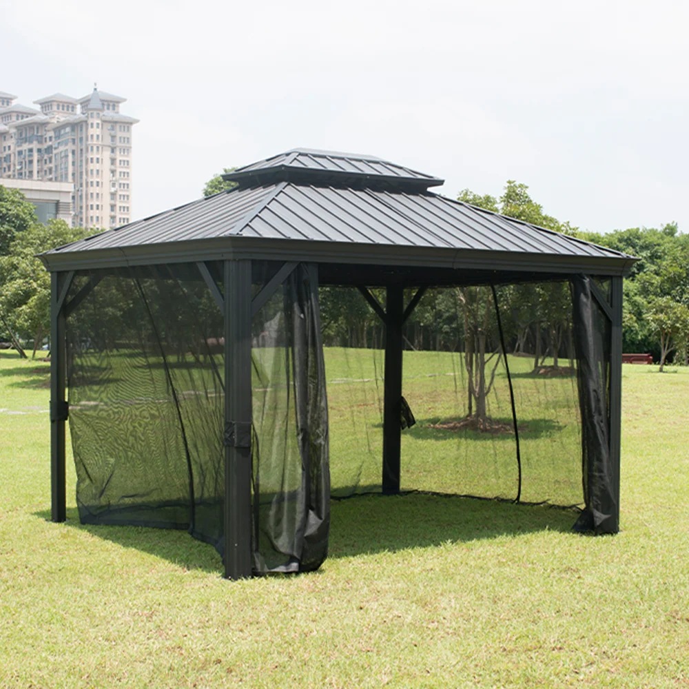 Внешняя торговля, жалюзи, алюминиевый корпус, треугольная крыша, павильон, палатка, беседки, патио