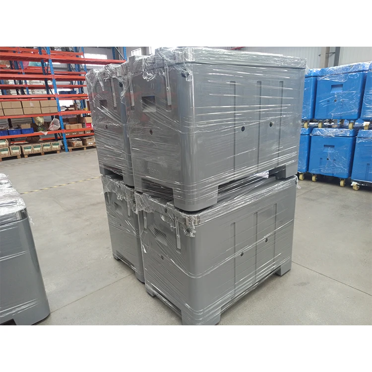 Изолированный пластиковый контейнер для рыбы серии Cold chain хранения и транспортировки
