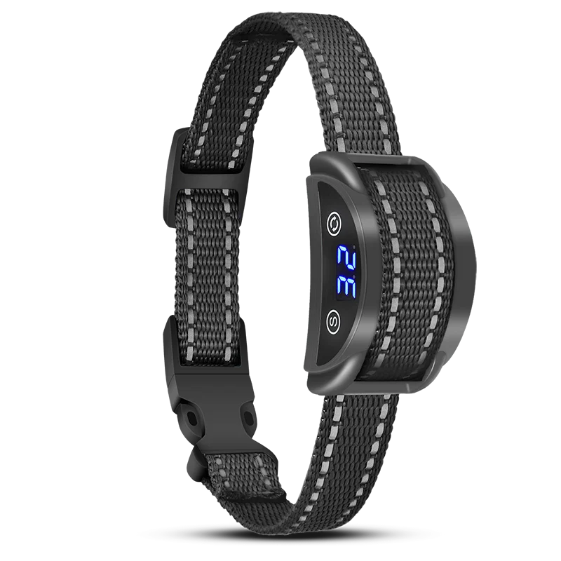 Электронный ошейник для собак, перезаряжаемый водонепроницаемый ошейник с цифровым дисплеем и звуковым сигналом и вибрацией, 2021