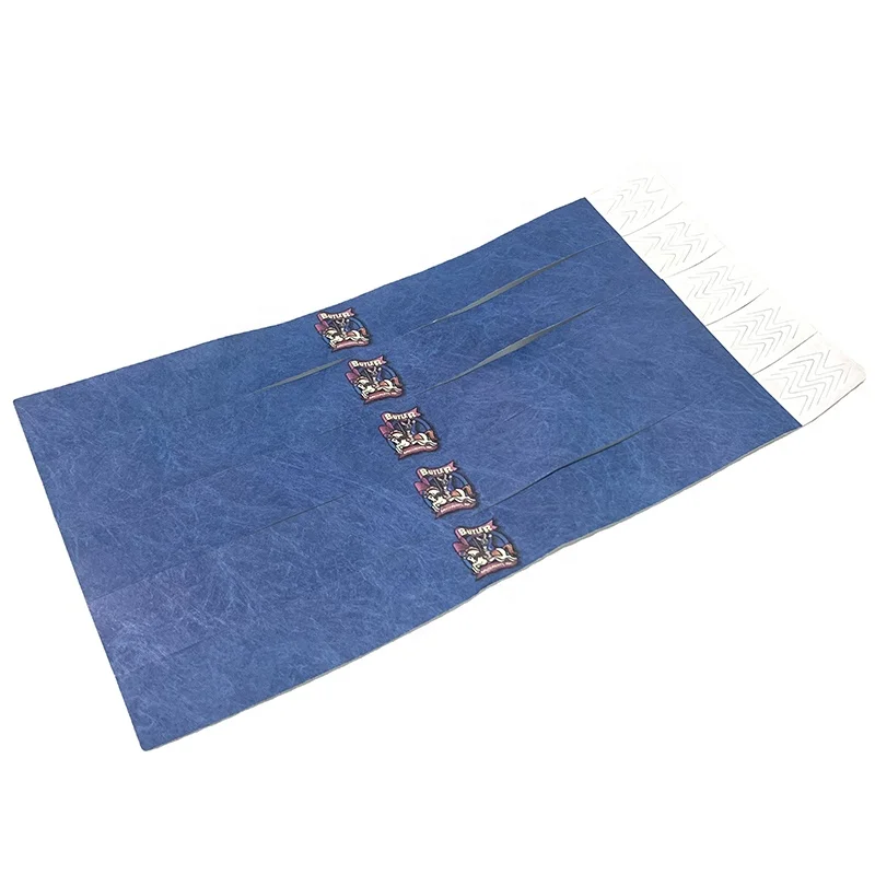 Customized 3/4inch Wrist Band Tickets One Time Disposable Printable Id Tyvek Paper Wristbands For Party