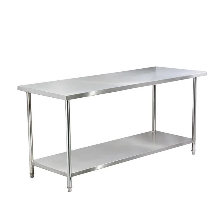 Китайский завод Рабочий стол из нержавеющей стали с нижней полкой для лабораторного стола