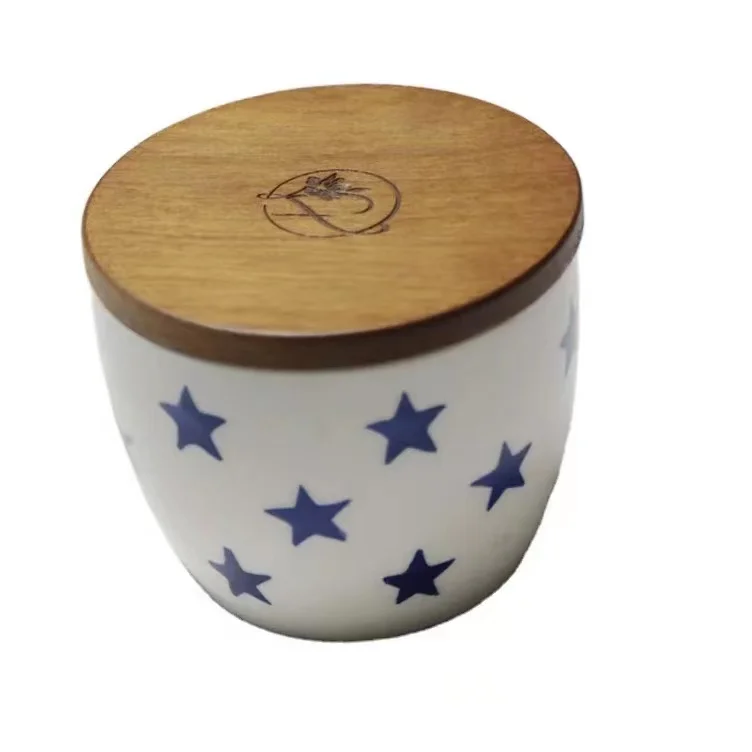 Household storage wood coverD110*15mm for Hot selling Essential oil candlewith Custom engraved logo