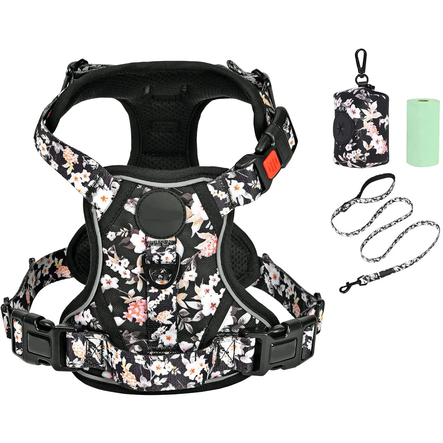 TOPBUDDY Custom Pattern Soft Dog Vest Premium Quality Design Pet Dog Harness Lead Set