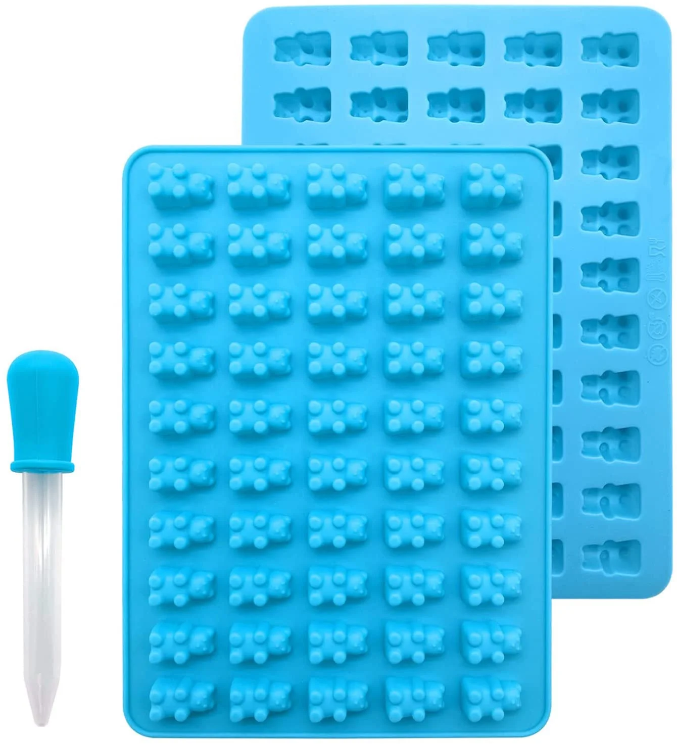 food grade Silicone mold Gummy Bear Candy Chocolate Mold With a Dropper Making Bear Candy For baking tools