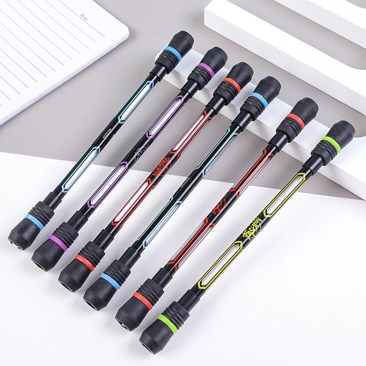 0.5mm Stationery Pen Antistress Hand Finger Rotating Toy Adult Kids Stress Reliever Writing Refill Pen Spinning