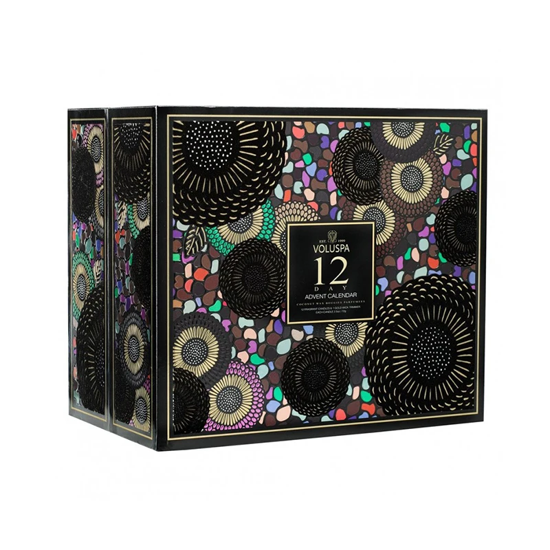 Personalized Design Pattern Paperboard Advent Calendar Candle Boxes Huge Luxury Countdown Candle Box Packaging For Gel Candles