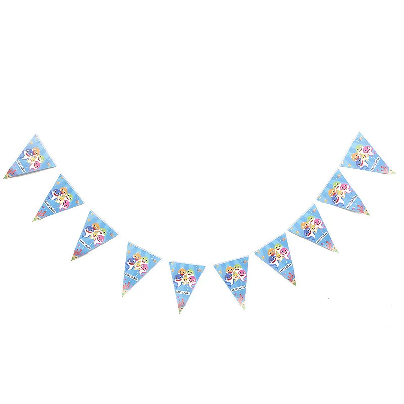 Factory  selling birthday party supplies double side printing 19*28cm paper Pennants, Triangles FLAGS ,  Party banners