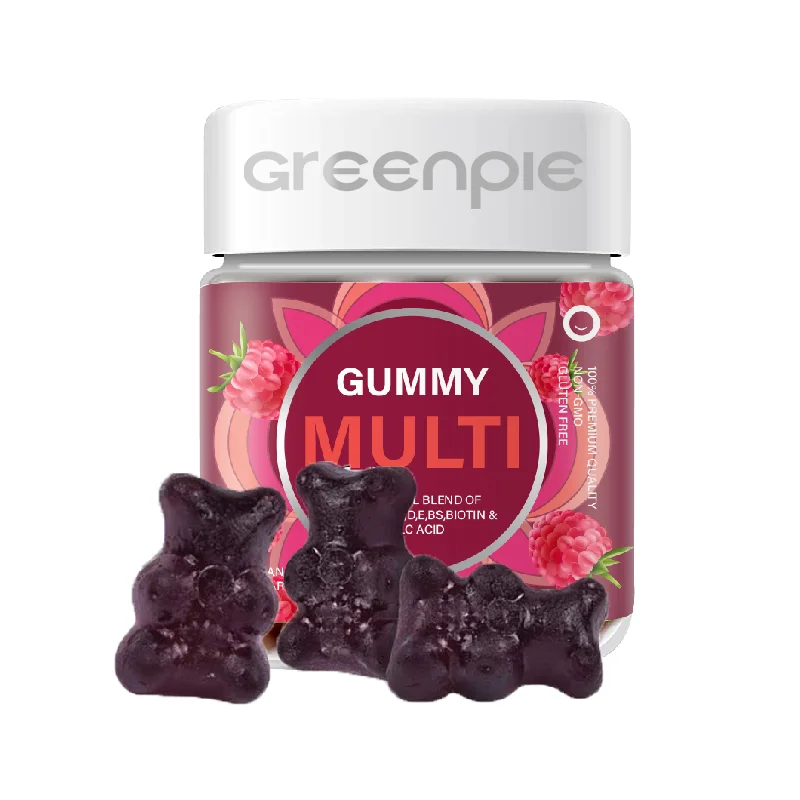 Greenpie Adults Multi Vitamin Gummy Multivitamins Flavor Essential Minerals Supplement Raspberry Daily Gummy Candy
