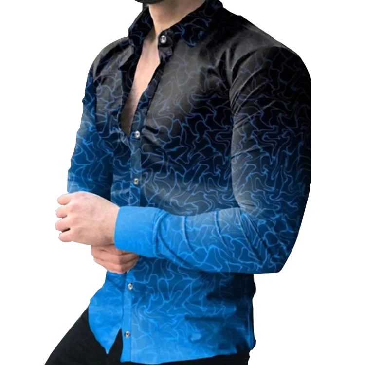 best quality Ready to Ship plus size latest shirts for men man flower shirt