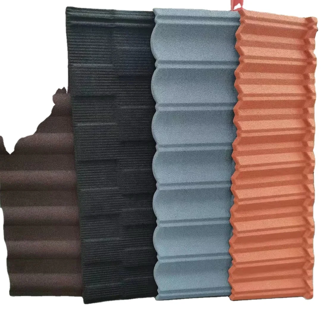 Modern Customized Roof Tiles Roma Types of Stone Coated Metal Roof Galvanized Sheet Roof Construction Materials Color Stone