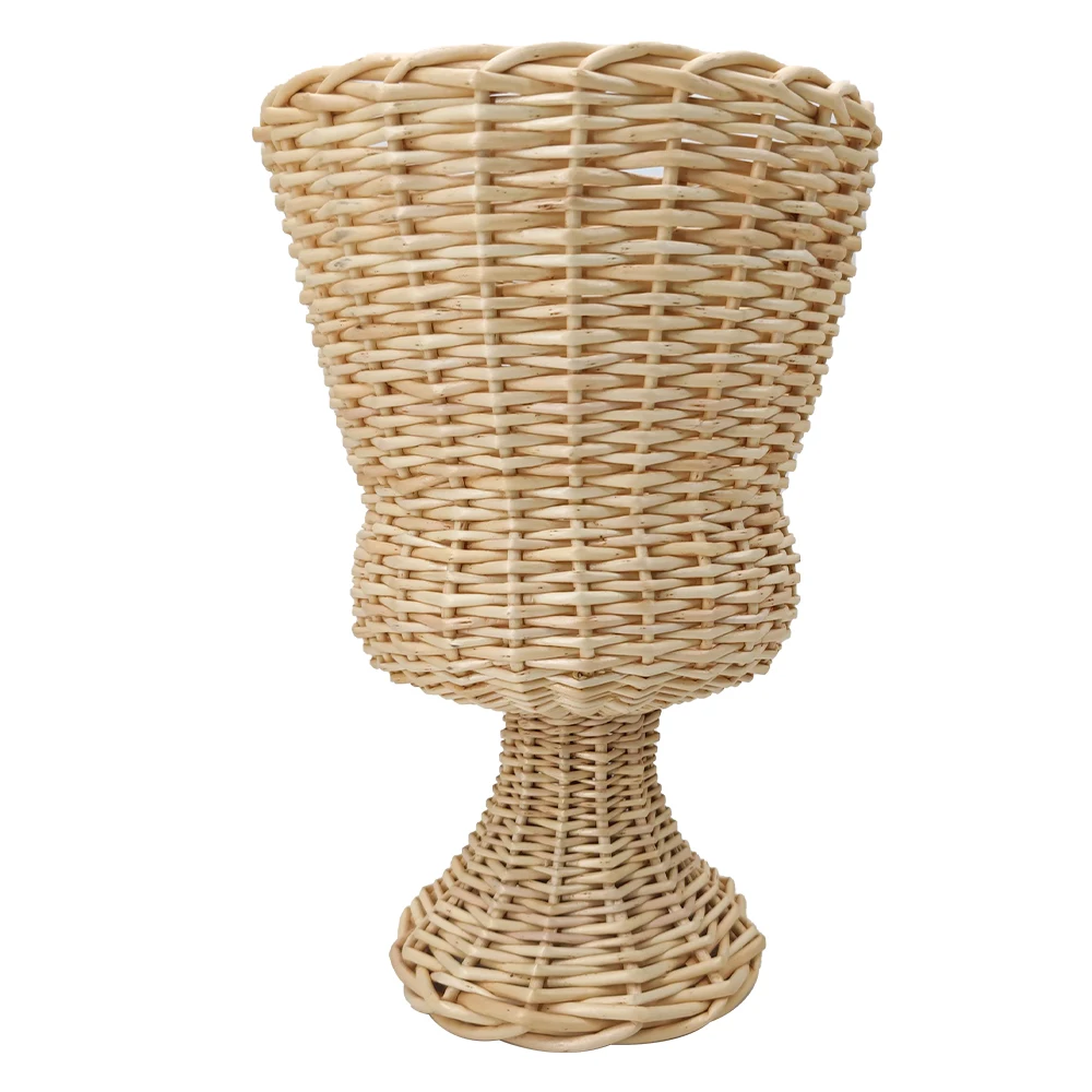 Custom hand-woven creative Vase Hotel Home round table decoration willow woven flower basket