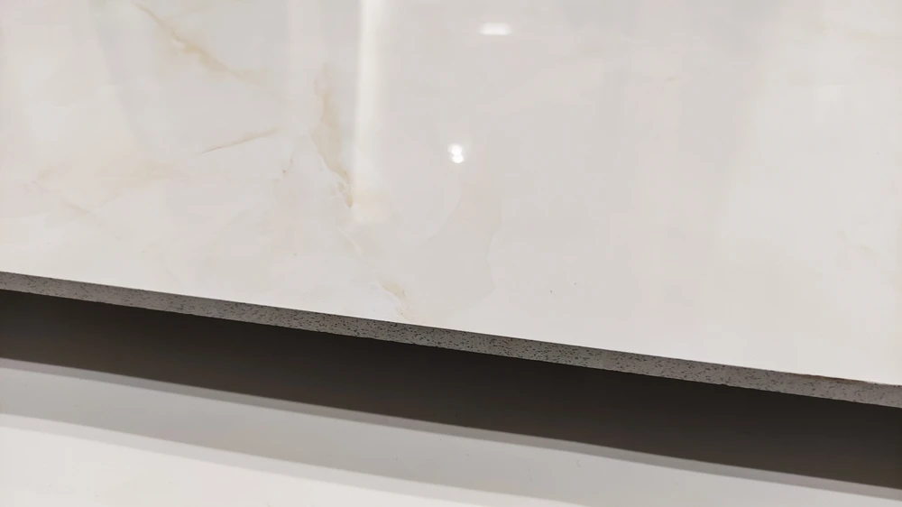 White porcelain tile wall panels