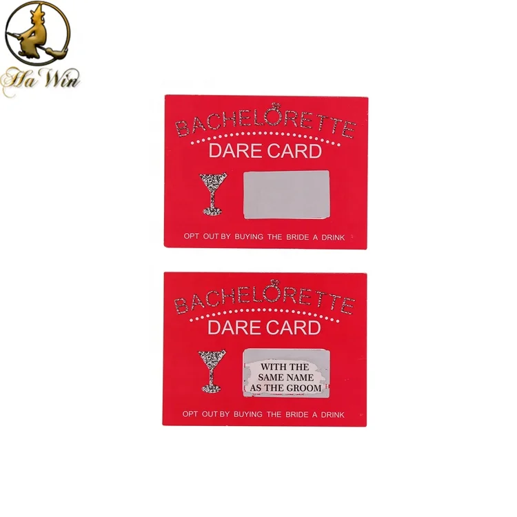 Bachelorette Dare Card Party Game, 20 Scratch Off Cards, Girls Night Out Activity
