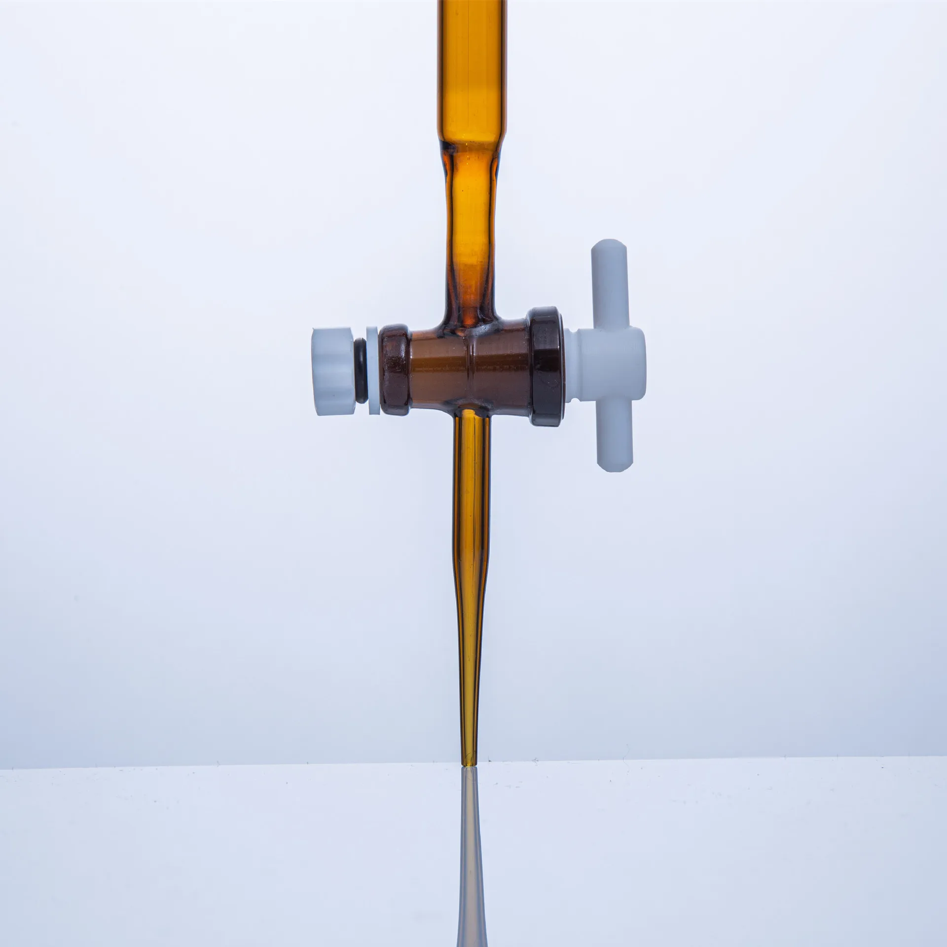 Laboratory Disposable Sterile Glass 10ml 25ml 50ml 100ml Acid Burette With PTFE Stopcock