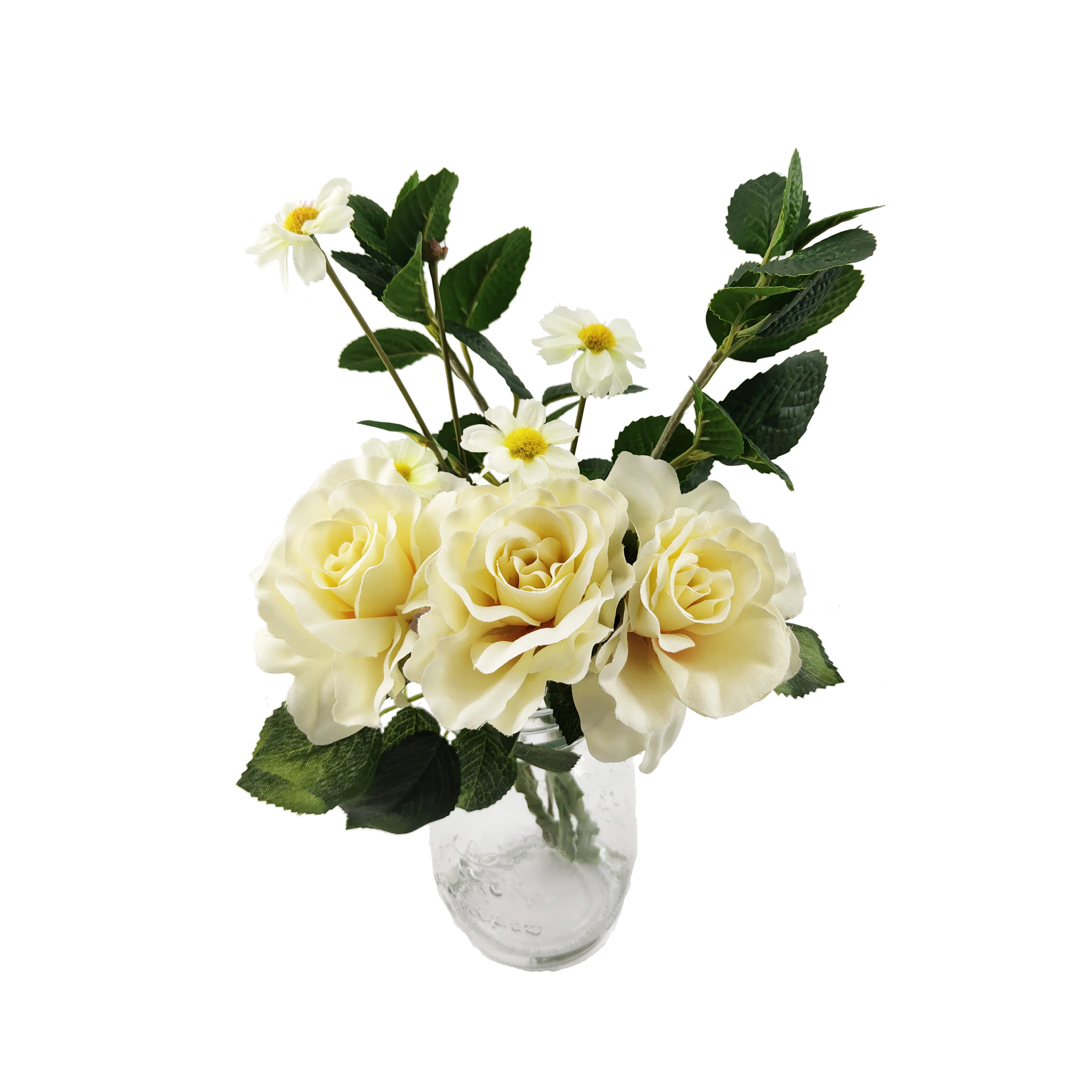 Artificial Plants Artificial Flowers Home Decoration Wedding Decoration Artificial Peony Glass Bottle Woody Plants