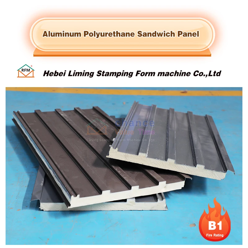 The service life of new roof building materials is up to 80 years metal roof tiles Aluminum alloy PU sandwich panels