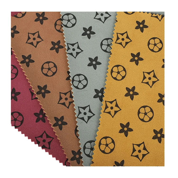 Liujiang Factory sale directly soft comfortable PVC Faux Synthetic Leather monogram texture Artificial Synthetic PVC Leather
