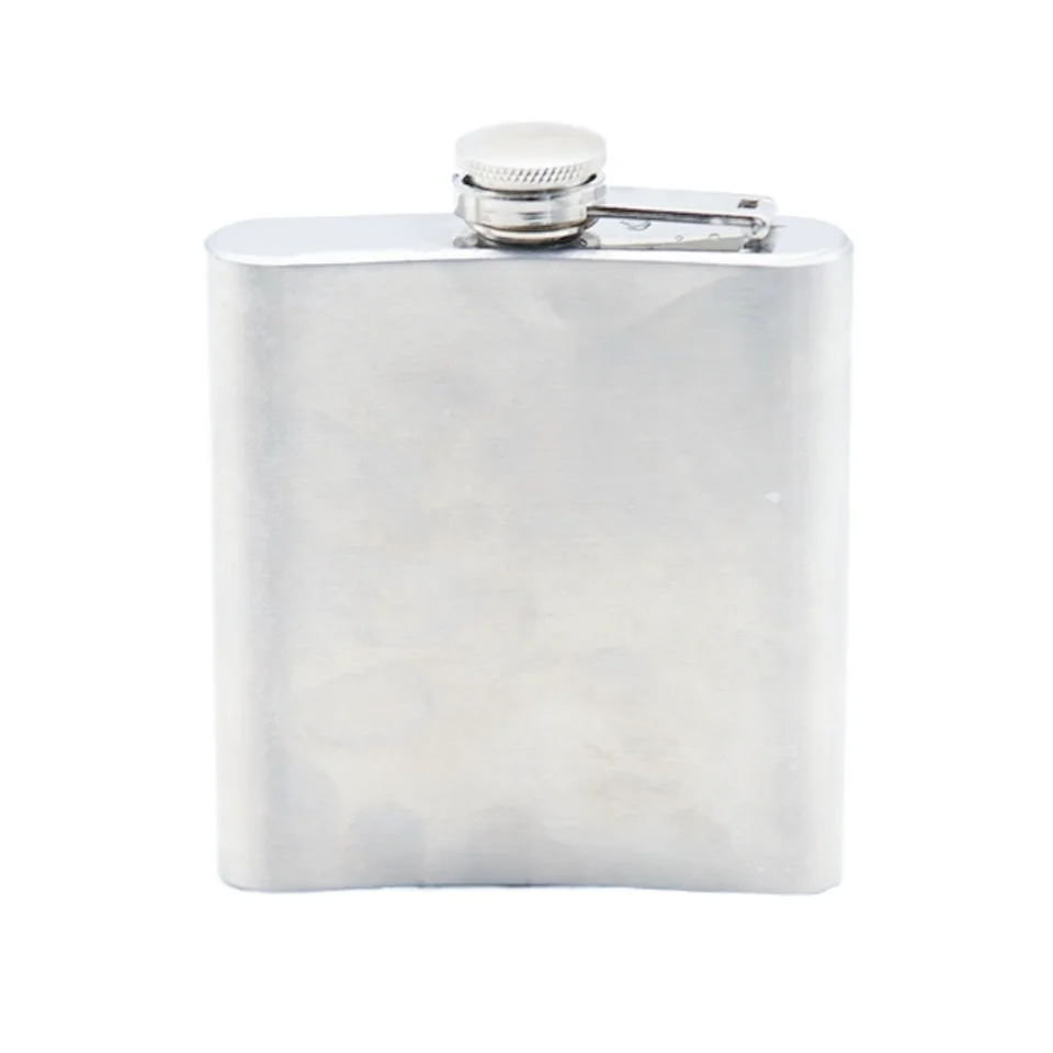 Wholesale custom logo 5oz Matte Black Hip Flask Stainless Steel Liquor Whiskey Alcohol Flask