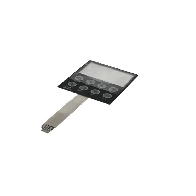 Мембранная панель, мембранный переключатель клавиатуры, клавиатура с тиснением без тиснения, кнопка с подсветкой, светодиодный Графический верхний слой