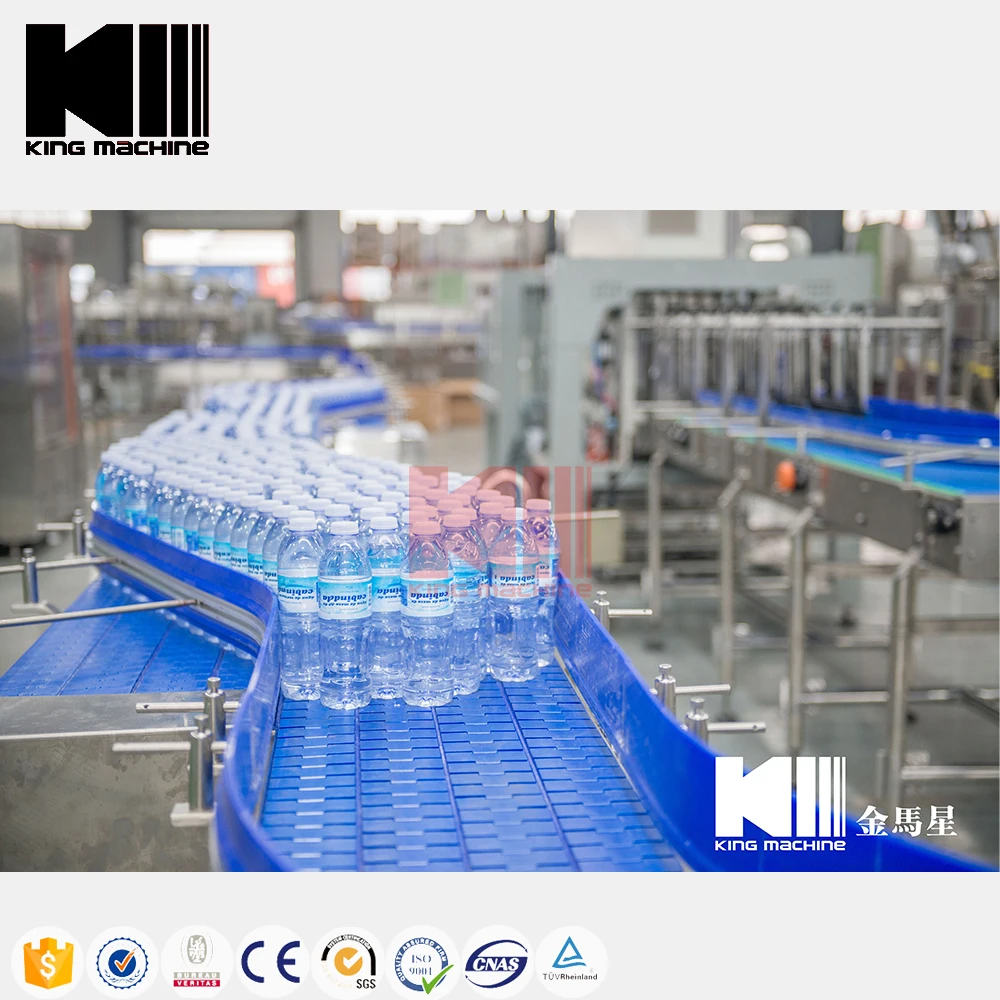 Factory King Machine Automatic PET Bottle Mineral Water Bottle Filling Machine for 250-2000ml Round Square Flat Plastic Bottle