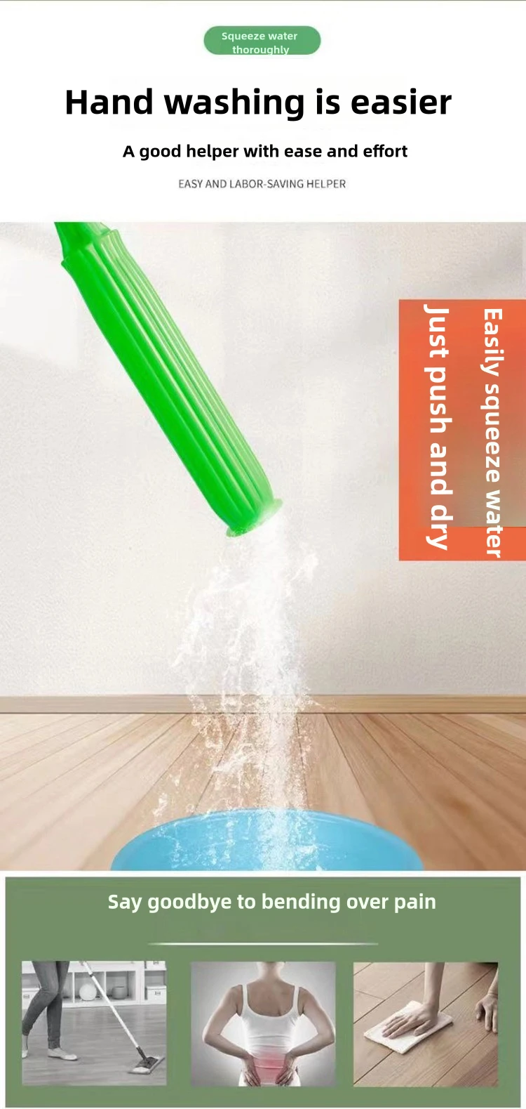 Cleaning supplies microfiber mops head cleaning floor tools products Hand wash-free twist water rotating lazy cleaning mop