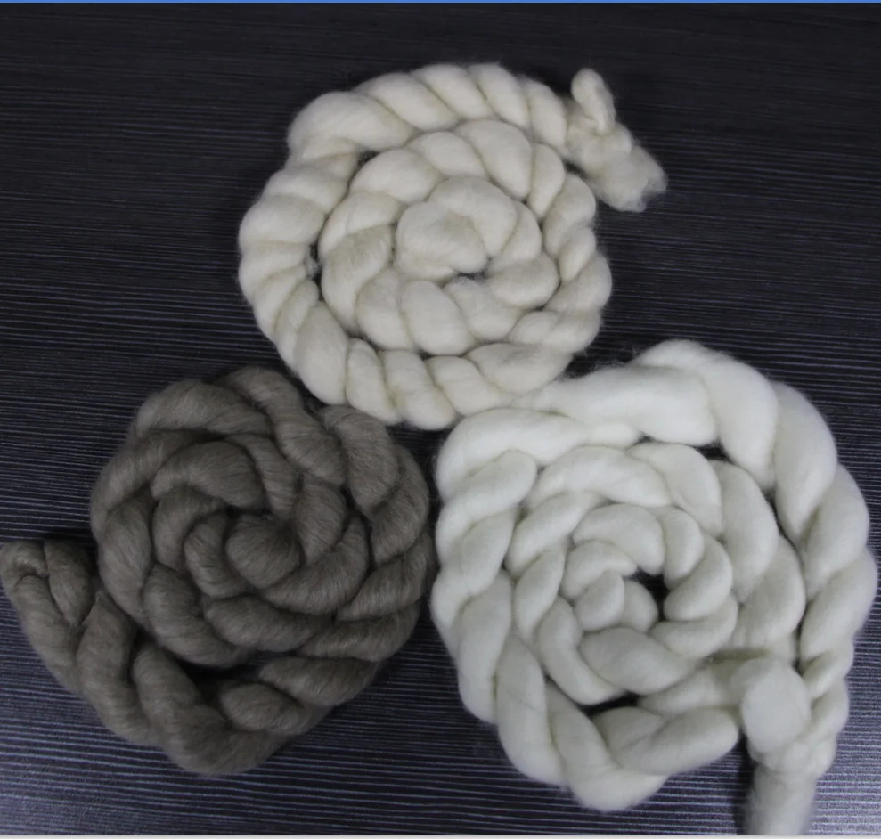 Factory Wholesale mongolia cashmere fiber tops 15.5-16.5mic/44mm for spinning worsted yarn