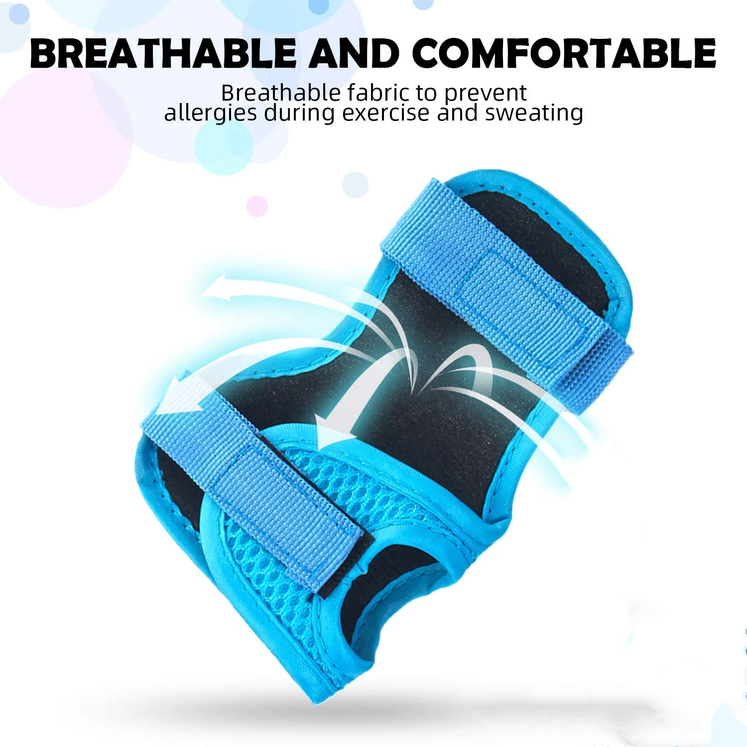 Kids Knee  Elbow Pads Wrist Guards, Children Toddler Breathable Protective Gear Set for Skateboard Rollerblading Roller Skating