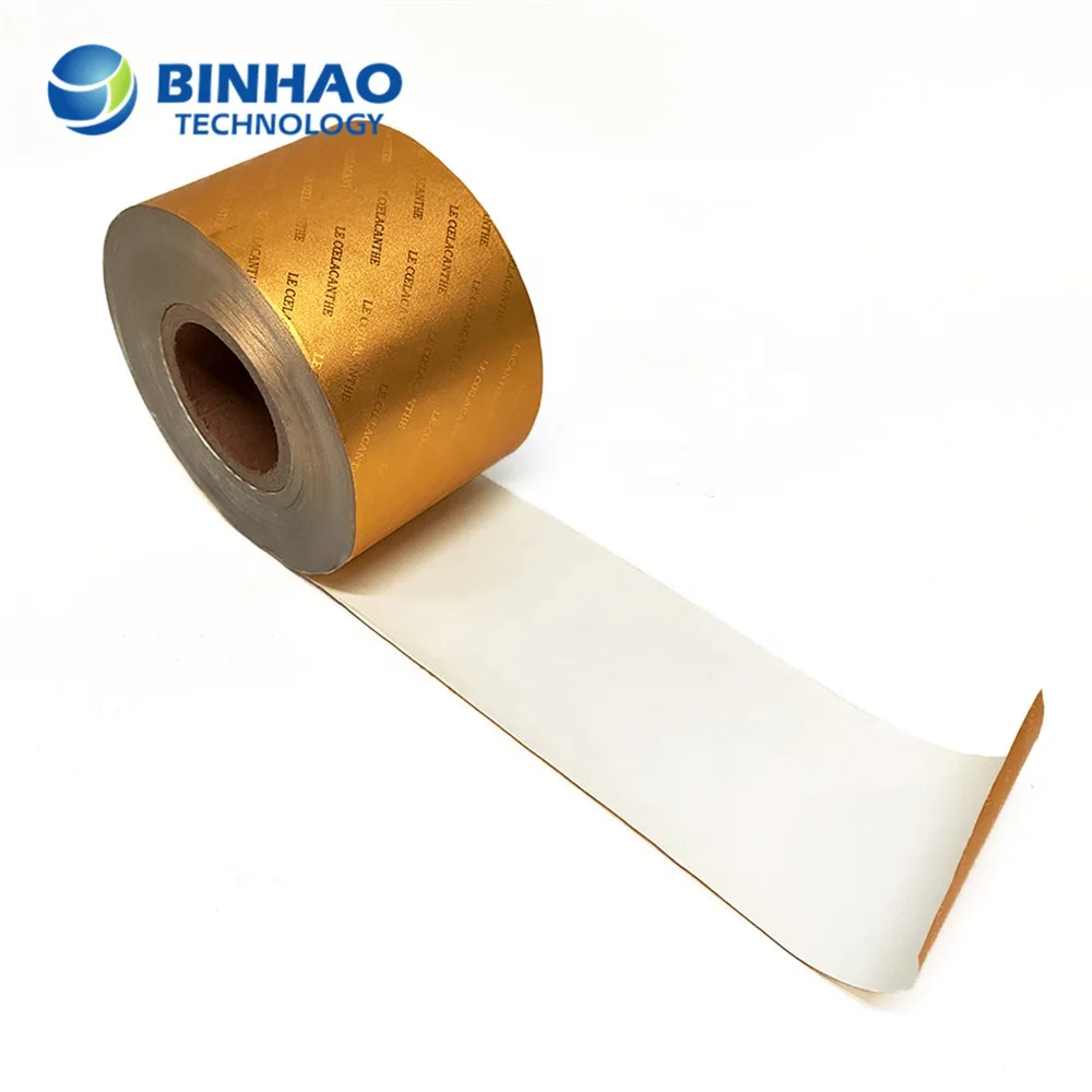 Custom Embossed Aluminum Foil in Golden Color Soft and Coated Cigarette Wrapping Paper in Roll for Food Use