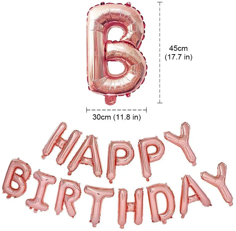 18th Birthday Decorations Party   Rose Golden Number 18 Birthday Balloons  for birthday