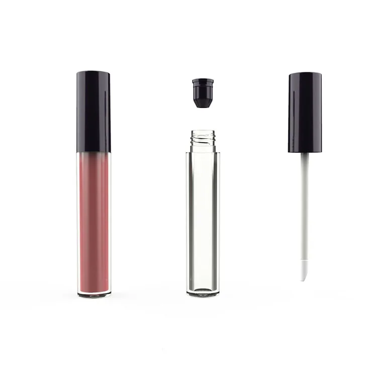 Private Label Empty Liquid Lipstick Container Lip Gloss Tube Packaging Big Brush Applicator Lip Glaze Tube Cosmetic 3ml Gua 24.8