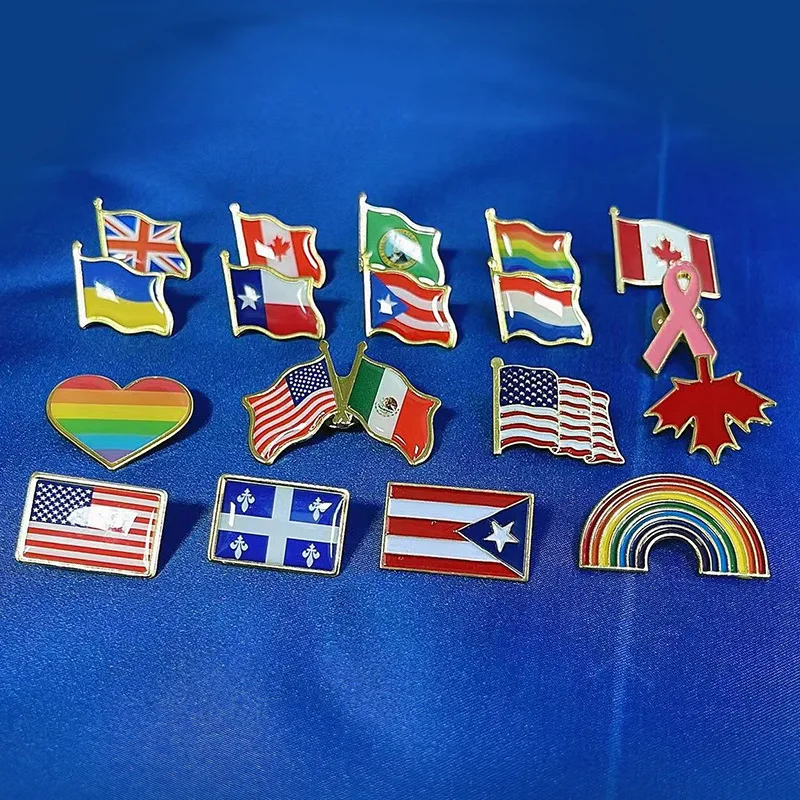 Personalized International Flag Lapel Pin Badge - Patriotic Hat Pin for Collectors, Displays, and Promotional Gifts
