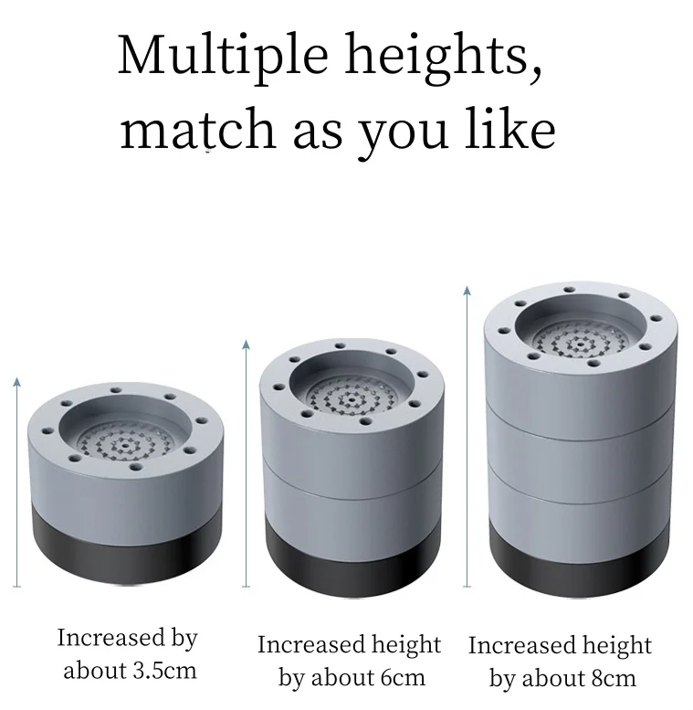 Washing Machine Foot Pads Universal Adjustable Heightening Washer & Dryer Anti-slip Anti-vibration Pad Refrigerator Base Bracket