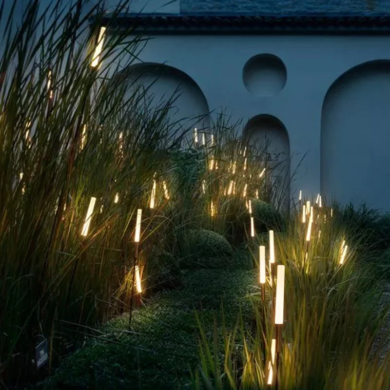 12V Outdoor Reed Lamp Waterproof Ip65 Acrylic Motif Light For Holiday Park Street Decoration