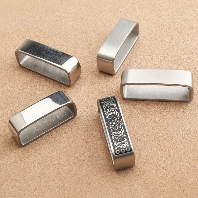 wholesales flexible MOQ solid brass belt keeper leather loop clips