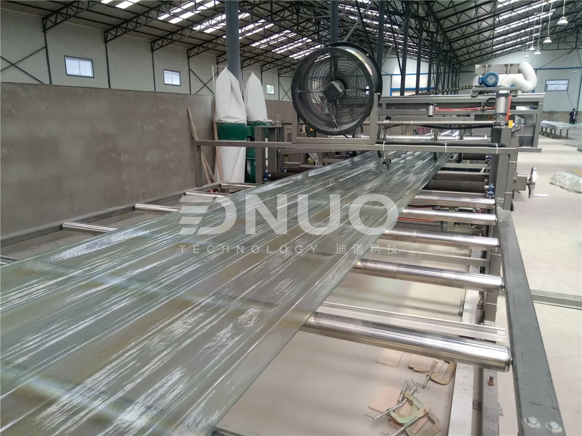 DNUO FRP PRFV fiber glass roofing corrugated sheet panel making machinery